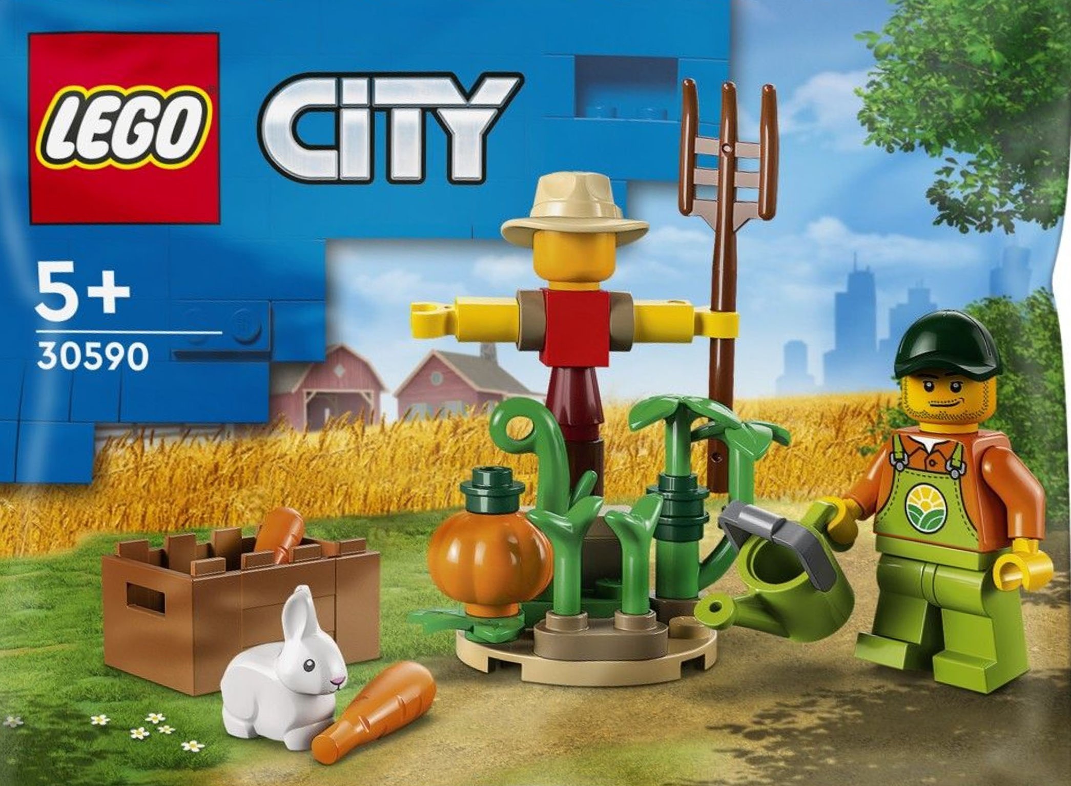 LEGO Crop Corn/ Maize Garden Field Allotment with Picking Basket City Farm 