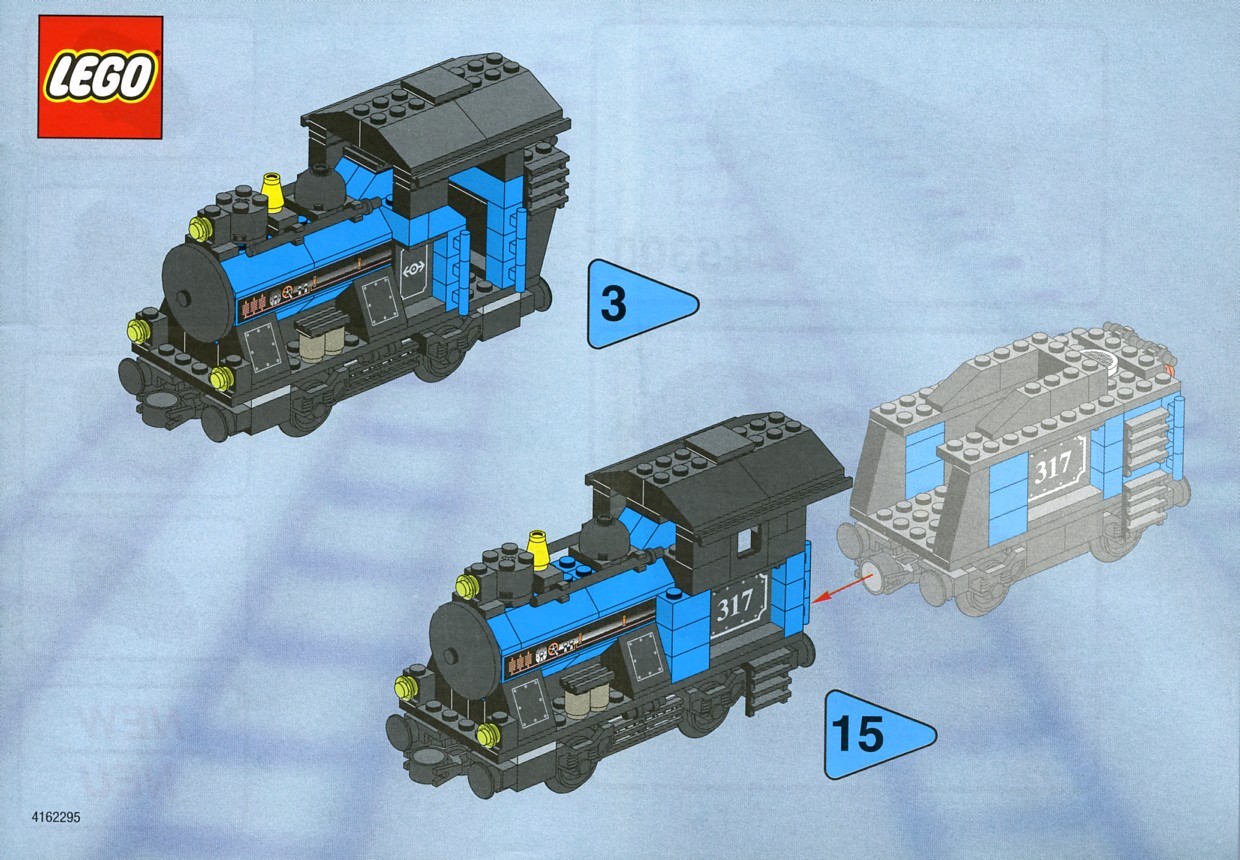 Lego® Eisenbahn 9V Lokaufsatz ähnlich 4511 Trains B 