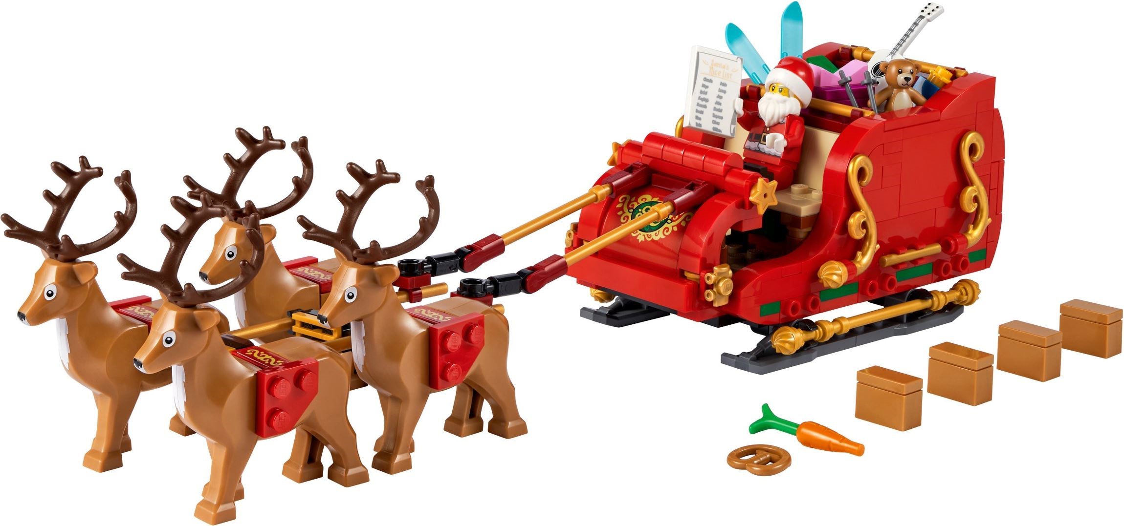 Fisher Price Little People A Visit From Santa Christmas Reindeer Sleigh NEW Set 