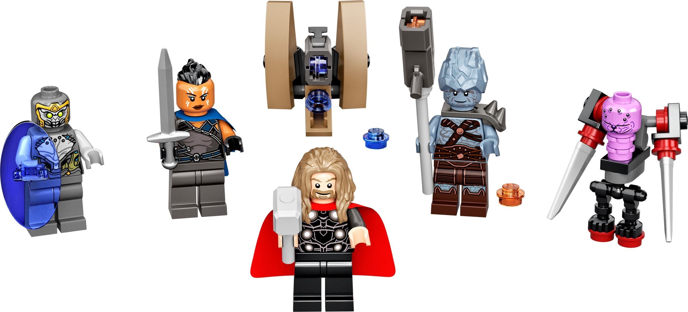 sh576 Lego Marvel Avengers Endgame 76131 - Thanos Minifigure w Gaunlet &  Stones