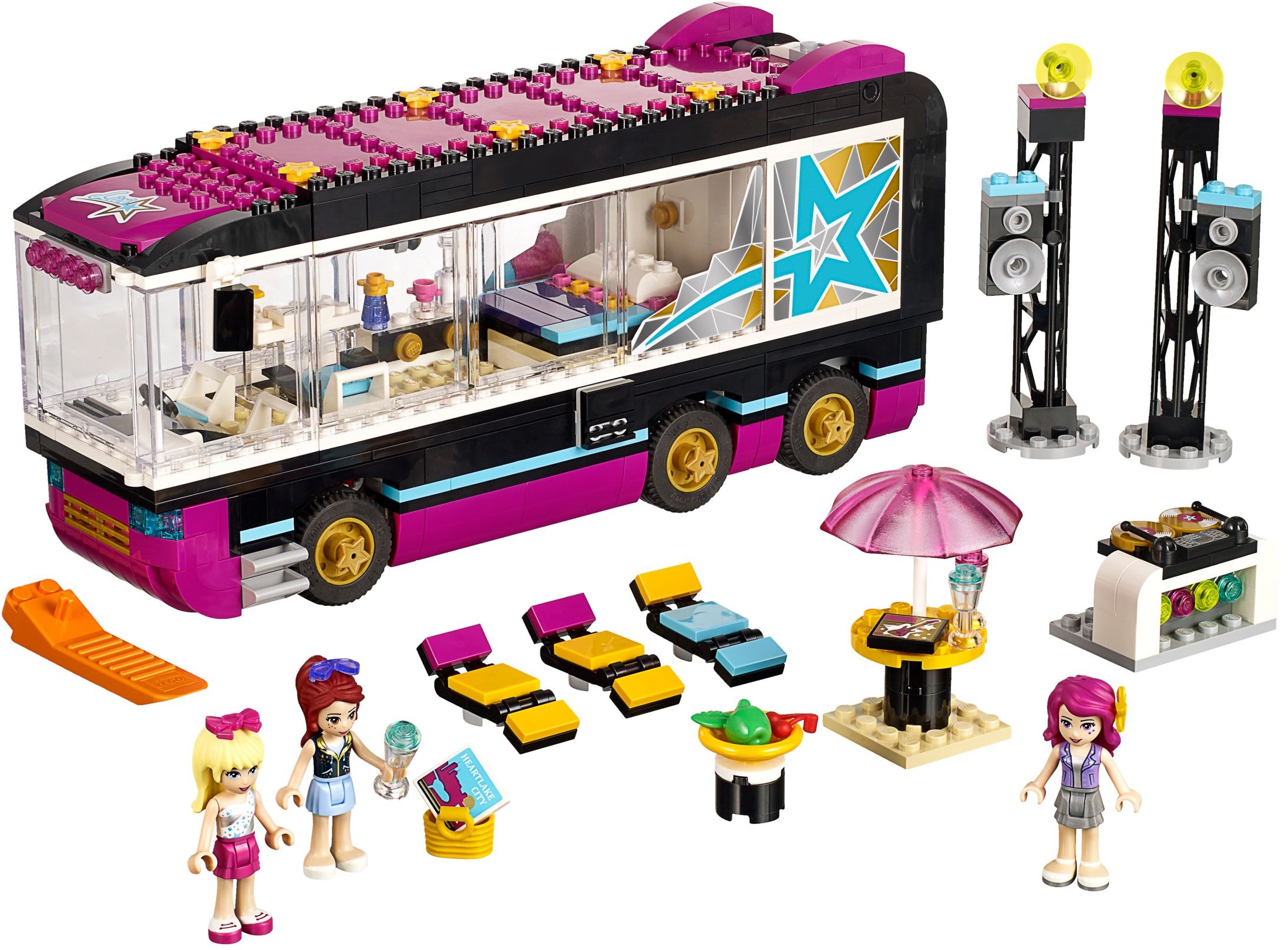 lego friends pop star bus