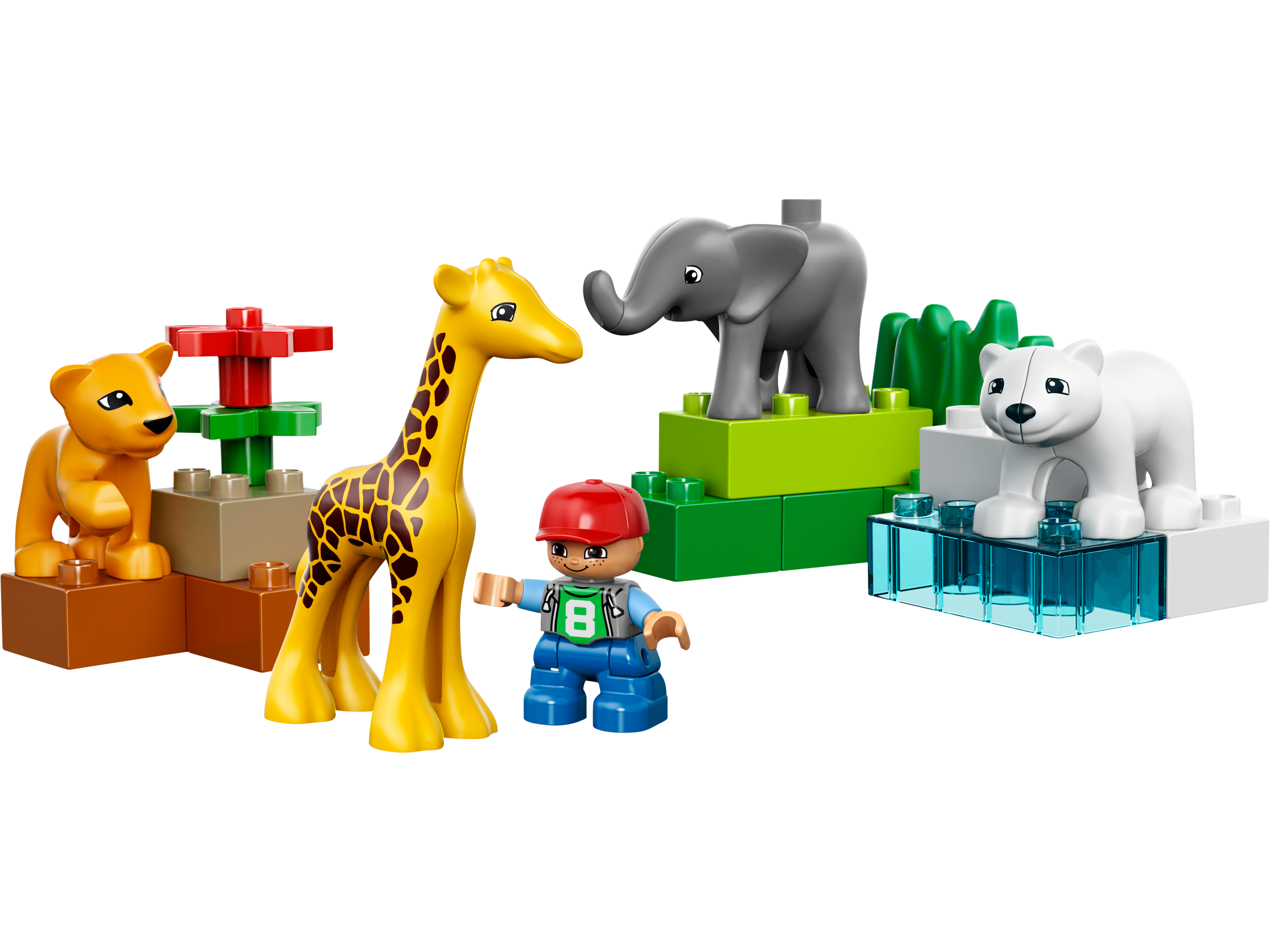 Lego Duplo Tier 2 X Zebra schwarz weiss Mähne aufrecht Zoo 4281524 4415c01pb01 a