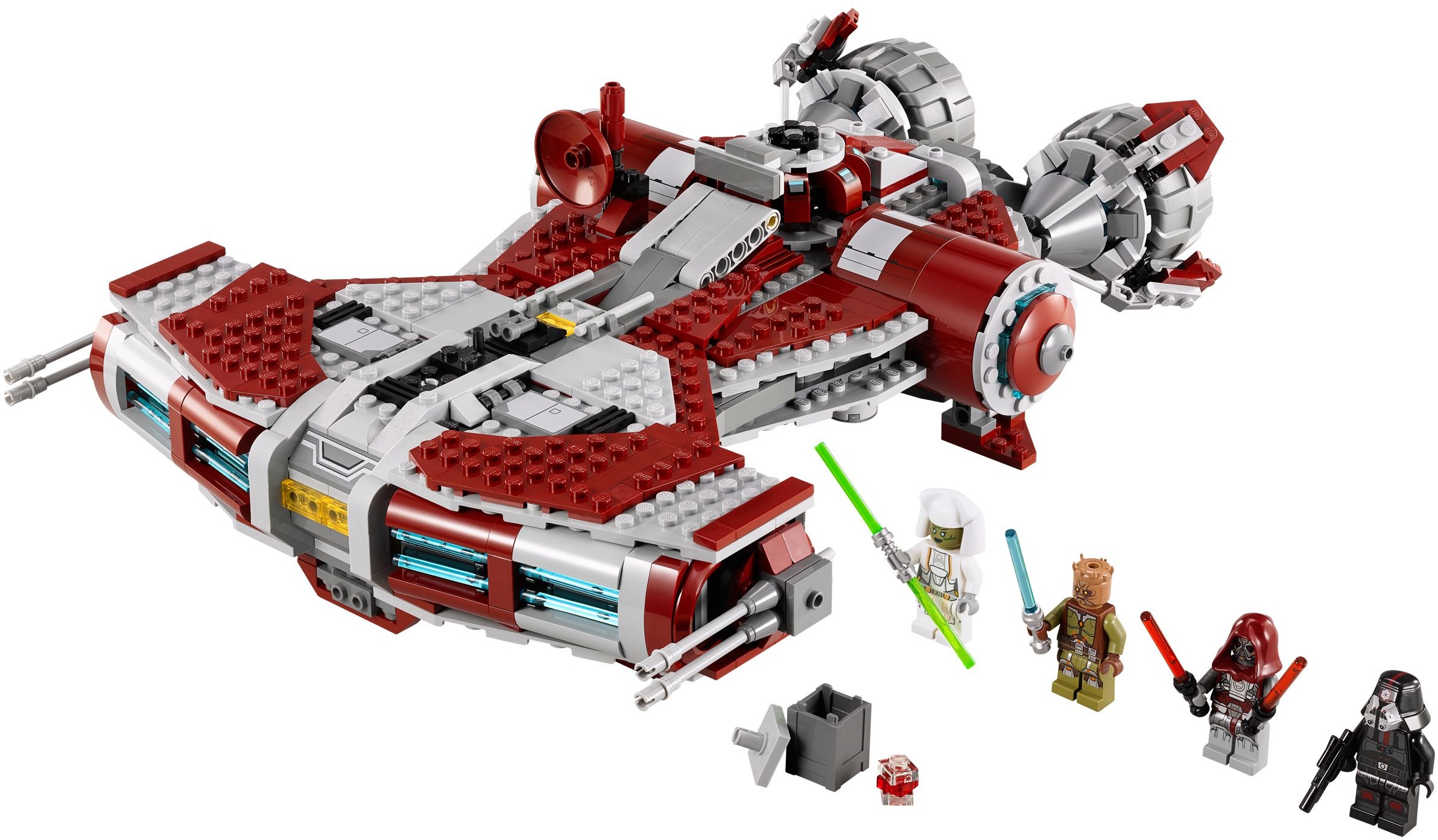 lego star wars red and white ship
