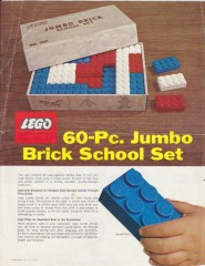<h1>Jumbo Brick School Set</h1><div class='tags floatleft'><a href='/sets/060-3/Jumbo-Brick-School-Set'>060-3</a> <a href='/sets/theme-Samsonite'>Samsonite</a> <a class='subtheme' href='/sets/subtheme-Jumbo-Bricks'>Jumbo Bricks</a> <a class='year' href='/sets/theme-Samsonite/year-1968'>1968</a> </div><div class='floatright'>©1968 LEGO Group</div>