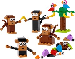 <h1>Creative Monkey Fun</h1><div class='tags floatleft'><a href='/sets/11031-1/Creative-Monkey-Fun'>11031-1</a> <a href='/sets/theme-Classic'>Classic</a> <a class='subtheme' href='/sets/subtheme-Creative-Fun'>Creative Fun</a> <a class='year' href='/sets/theme-Classic/year-2023'>2023</a> </div><div class='floatright'>©2023 LEGO Group</div>