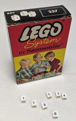 <h1>Numbered Bricks</h1><div class='tags floatleft'><a href='/sets/237-2/Numbered-Bricks'>237-2</a> <a href='/sets/theme-Samsonite'>Samsonite</a> <a class='subtheme' href='/sets/subtheme-Supplemental'>Supplemental</a> <a class='year' href='/sets/theme-Samsonite/year-1961'>1961</a> </div><div class='floatright'>©1961 LEGO Group</div>