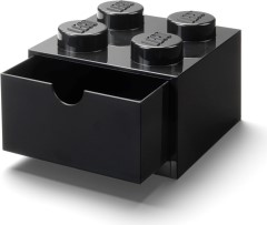 4 Stud Desk Drawer Black