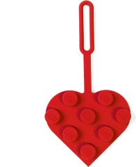 3x3 Heart Bag Tag – Red