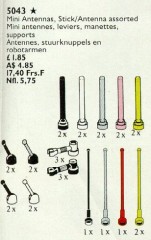 <h1>Mini Antennas, Control Sticks and Antennas</h1><div class='tags floatleft'><a href='/sets/5043-1/Mini-Antennas-Control-Sticks-and-Antennas'>5043-1</a> <a href='/sets/theme-Service-Packs'>Service Packs</a> <a class='year' href='/sets/theme-Service-Packs/year-1991'>1991</a> </div><div class='floatright'>©1991 LEGO Group</div>