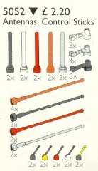<h1>Antennas and Control Sticks</h1><div class='tags floatleft'><a href='/sets/5052-1/Antennas-and-Control-Sticks'>5052-1</a> <a href='/sets/theme-Service-Packs'>Service Packs</a> <a class='year' href='/sets/theme-Service-Packs/year-1993'>1993</a> </div><div class='floatright'>©1993 LEGO Group</div>