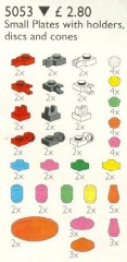 <h1>Small Plates with Tool Holders, Disks and Cones (Transparent Bricks)</h1><div class='tags floatleft'><a href='/sets/5053-1/Small-Plates-with-Tool-Holders-Disks-and-Cones-(Transparent-Bricks)'>5053-1</a> <a href='/sets/theme-Service-Packs'>Service Packs</a> <a class='year' href='/sets/theme-Service-Packs/year-1993'>1993</a> </div><div class='floatright'>©1993 LEGO Group</div>