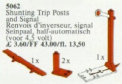 <h1>Shunting Trip Posts and Signal 4.5V</h1><div class='tags floatleft'><a href='/sets/5062-1/Shunting-Trip-Posts-and-Signal-4-5V'>5062-1</a> <a href='/sets/theme-Service-Packs'>Service Packs</a> <a class='subtheme' href='/sets/subtheme-Trains'>Trains</a> <a class='year' href='/sets/theme-Service-Packs/year-1987'>1987</a> </div><div class='floatright'>©1987 LEGO Group</div>