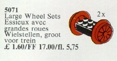 <h1>Wheel Sets Large, Red</h1><div class='tags floatleft'><a href='/sets/5071-1/Wheel-Sets-Large-Red'>5071-1</a> <a href='/sets/theme-Service-Packs'>Service Packs</a> <a class='year' href='/sets/theme-Service-Packs/year-1987'>1987</a> </div><div class='floatright'>©1987 LEGO Group</div>
