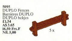 <h1>Duplo Fences</h1><div class='tags floatleft'><a href='/sets/5095-1/Duplo-Fences'>5095-1</a> <a href='/sets/theme-Service-Packs'>Service Packs</a> <a class='subtheme' href='/sets/subtheme-Duplo'>Duplo</a> <a class='year' href='/sets/theme-Service-Packs/year-1989'>1989</a> </div><div class='floatright'>©1989 LEGO Group</div>