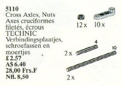 <h1>Cross Axles, Nuts</h1><div class='tags floatleft'><a href='/sets/5110-1/Cross-Axles-Nuts'>5110-1</a> <a href='/sets/theme-Service-Packs'>Service Packs</a> <a class='subtheme' href='/sets/subtheme-Technic'>Technic</a> <a class='year' href='/sets/theme-Service-Packs/year-1990'>1990</a> </div><div class='floatright'>©1990 LEGO Group</div>