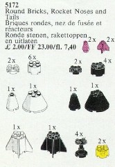 <h1>Round Bricks, Rocket Noses and Tails</h1><div class='tags floatleft'><a href='/sets/5172-1/Round-Bricks-Rocket-Noses-and-Tails'>5172-1</a> <a href='/sets/theme-Service-Packs'>Service Packs</a> <a class='year' href='/sets/theme-Service-Packs/year-1987'>1987</a> </div><div class='floatright'>&copy;1987 LEGO Group</div>