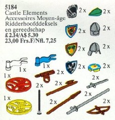 <h1>Castle Elements</h1><div class='tags floatleft'><a href='/sets/5184-1/Castle-Elements'>5184-1</a> <a href='/sets/theme-Service-Packs'>Service Packs</a> <a class='subtheme' href='/sets/subtheme-Castle'>Castle</a> <a class='year' href='/sets/theme-Service-Packs/year-1989'>1989</a> </div><div class='floatright'>©1989 LEGO Group</div>
