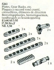 <h1>Plates and Gear Racks</h1><div class='tags floatleft'><a href='/sets/5261-1/Plates-and-Gear-Racks'>5261-1</a> <a href='/sets/theme-Service-Packs'>Service Packs</a> <a class='subtheme' href='/sets/subtheme-Technic'>Technic</a> <a class='year' href='/sets/theme-Service-Packs/year-1990'>1990</a> </div><div class='floatright'>©1990 LEGO Group</div>