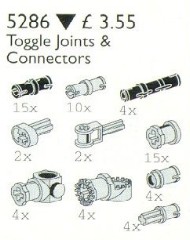 <h1>Toggle Joints and Connectors</h1><div class='tags floatleft'><a href='/sets/5286-1/Toggle-Joints-and-Connectors'>5286-1</a> <a href='/sets/theme-Service-Packs'>Service Packs</a> <a class='subtheme' href='/sets/subtheme-Technic'>Technic</a> <a class='year' href='/sets/theme-Service-Packs/year-1994'>1994</a> </div><div class='floatright'>©1994 LEGO Group</div>