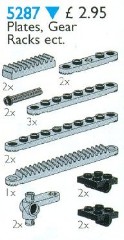 <h1>Plates and Gear Racks</h1><div class='tags floatleft'><a href='/sets/5287-1/Plates-and-Gear-Racks'>5287-1</a> <a href='/sets/theme-Service-Packs'>Service Packs</a> <a class='subtheme' href='/sets/subtheme-Technic'>Technic</a> <a class='year' href='/sets/theme-Service-Packs/year-1995'>1995</a> </div><div class='floatright'>©1995 LEGO Group</div>