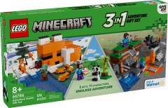 <h1>Adventure Gamer Gift Set</h1><div class='tags floatleft'><a href='/sets/66786-1/Adventure-Gamer-Gift-Set'>66786-1</a> <a href='/sets/theme-Minecraft'>Minecraft</a> <a class='subtheme' href='/sets/subtheme-Product-Collection'>Product Collection</a> <a class='year' href='/sets/theme-Minecraft/year-2024'>2024</a> </div><div class='floatright'>©2024 LEGO Group</div>