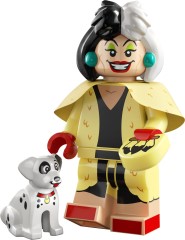 <h1>Cruella de Vil</h1><div class='tags floatleft'><a href='/sets/71038-13/Cruella-de-Vil'>71038-13</a> <a href='/sets/theme-Collectable-Minifigures'>Collectable Minifigures</a> <a class='subtheme' href='/sets/subtheme-Disney-100-Series'>Disney 100 Series</a> <a class='year' href='/sets/theme-Collectable-Minifigures/year-2023'>2023</a> </div><div class='floatright'>©2023 LEGO Group</div>