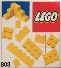 <h1>Extra Bricks Yellow</h1><div class='tags floatleft'><a href='/sets/803-1/Extra-Bricks-Yellow'>803-1</a> <a href='/sets/theme-Basic'>Basic</a> <a class='subtheme' href='/sets/subtheme-Supplementaries'>Supplementaries</a> <a class='year' href='/sets/theme-Basic/year-1986'>1986</a> </div><div class='floatright'>©1986 LEGO Group</div>