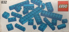 <h1>Blue Bricks Parts Pack</h1><div class='tags floatleft'><a href='/sets/832-1/Blue-Bricks-Parts-Pack'>832-1</a> <a href='/sets/theme-Basic'>Basic</a> <a class='subtheme' href='/sets/subtheme-Supplementaries'>Supplementaries</a> <a class='year' href='/sets/theme-Basic/year-1980'>1980</a> </div><div class='floatright'>©1980 LEGO Group</div>