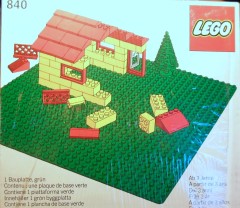<h1>Baseplate, Green</h1><div class='tags floatleft'><a href='/sets/840-1/Baseplate-Green'>840-1</a> <a href='/sets/theme-Basic'>Basic</a> <a class='subtheme' href='/sets/subtheme-Supplementaries'>Supplementaries</a> <a class='year' href='/sets/theme-Basic/year-1980'>1980</a> </div><div class='floatright'>©1980 LEGO Group</div>